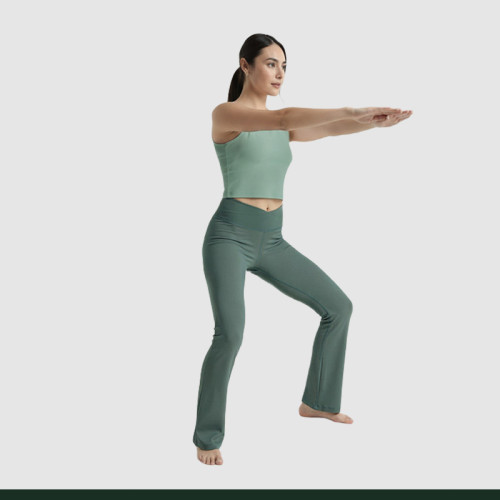 Limited Recycled Fabric Yoga Set - Sleeveless Tank & Flare Leg Pants Sustainable Activewear