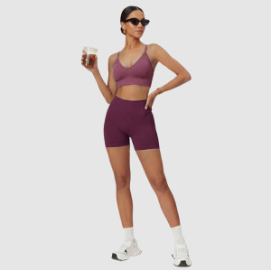 Limited Recycled Fabric Yoga Short Set - Ribbed Tank & Biker Shorts Sustainable Activewear