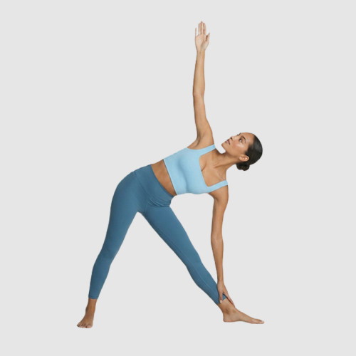 Limited Recycled Fabric Yoga Set - Square Neck Crop Top & High Waist Leggings Sustainable