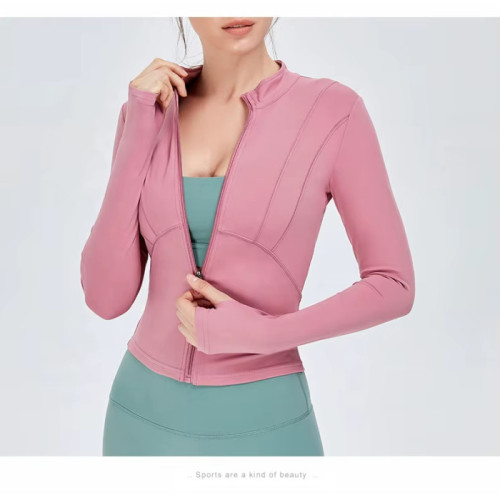 Custom Slim Fit Gym Top for Women | Breathable Spandex Long Sleeve Sportswear