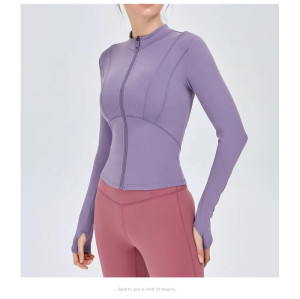 Custom Slim Fit Gym Top for Women | Breathable Spandex Long Sleeve Sportswear