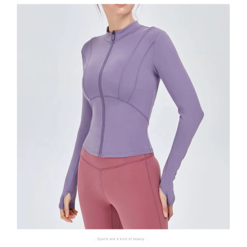 Custom Slim Fit Gym Top for Women | Breathable Spandex Long Sleeve Sportswear