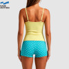 Custom Polka Dot Layered Yoga Tank Top | OEM/ODM Yoga Apparel Manufacturer