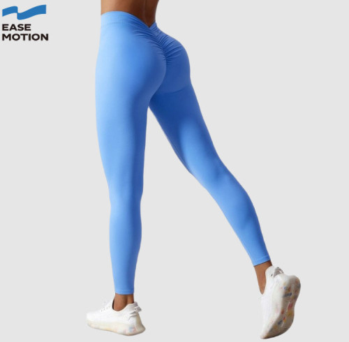 Custom Butt Lifting V Cut Yoga Leggings – Eco-Friendly High Waisted Scrunch Pantsfor Women