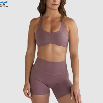 Custom Racerback Yoga Bra - Scoop Neck Medium Support Workout Top for Women