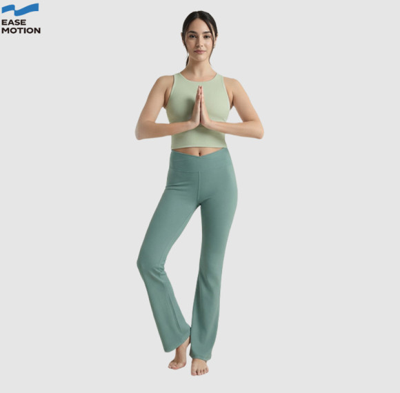 Limited Recycled Fabric Yoga Set - Sleeveless Tank & Flare Leg Pants Sustainable Activewear