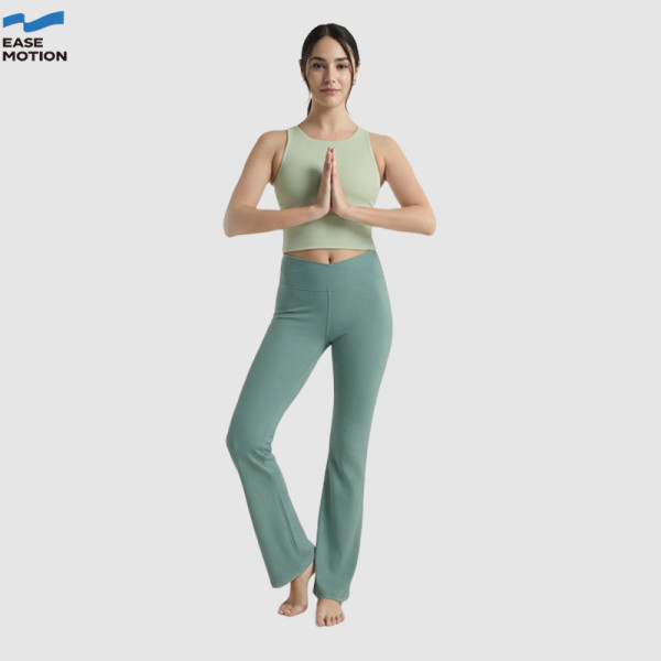 Limited Recycled Fabric Yoga Set - Sleeveless Tank & Flare Leg Pants Sustainable Activewear