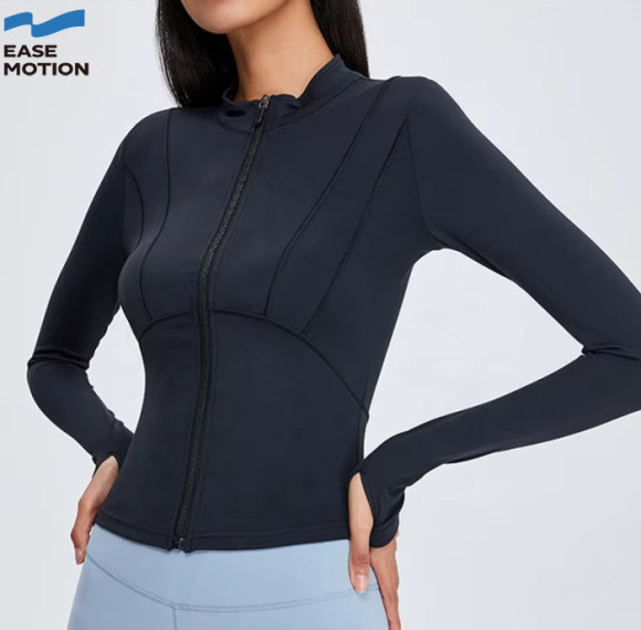 Custom Slim Fit Gym Top for Women | Breathable Spandex Long Sleeve Sportswear