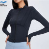 Custom Slim Fit Gym Top for Women | Breathable Spandex Long Sleeve Sportswear