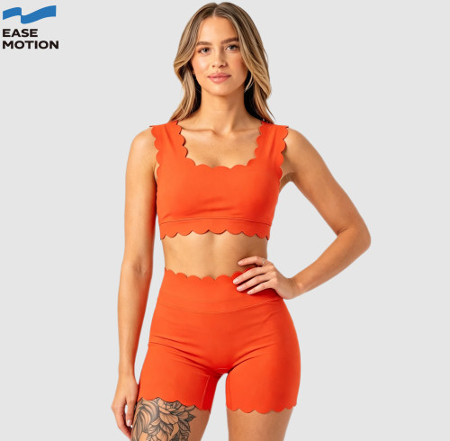 OEM Scallop Trim Yoga Set | Custom Sustainable Workout Outfit for Women