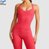 Custom T-Back Yoga Vest with Built-in Bra | OEM/ODM Activewear