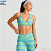 Custom Striped Cross Back Yoga Bra | OEM/ODM Activewear