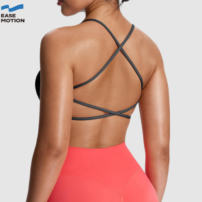 Easemotion Custom Multi-Strap Cross Back Yoga Bra - Women's Private Label Sports Bras