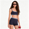 Easemotion OEM Striped Trim Yoga Set | Custom Square Neck Workout Outfit for Women