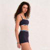 Easemotion OEM Striped Trim Yoga Set | Custom Square Neck Workout Outfit for Women