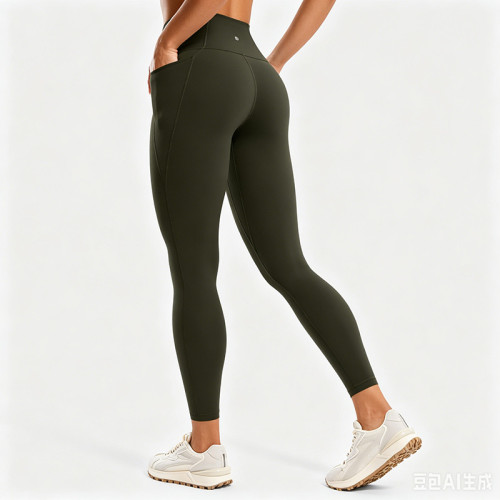 OEM High Waisted Yoga Leggings with Pockets | Custom Workout Leggings