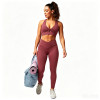 Easemotion OEM V-Cross Waist Yoga Leggings | Custom High Waisted Workout Pants