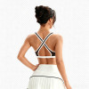 Easemotion OEM Cross Back Contrast Trim Yoga Bra | Custom Tennis Sports Bra