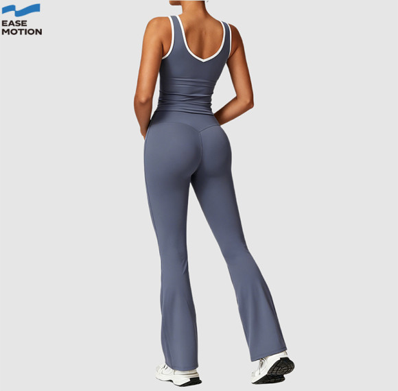 Easemotion OEM Custom Flare Yoga Set | OEM 2-Piece Contrast Trim Outfit