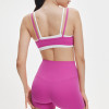 Custom Double-Strap Yoga Bra - Ruched Front, High Support, For Gym & Workout