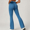 Custom V-Waist Flare Yoga Leggings - High Waist, Two-Tone, Buttery Soft for Gym & Yoga
