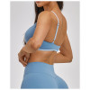 Custom Thin-Strap Scoop Neck Yoga Bra - Contrast Trim, Soft Support, For Yoga & Workouts