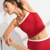 Custom Contrast Trim Layered Yoga Vest - Cropped Tank Top, Soft & Supportive