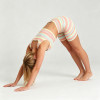 Custom Pastel Striped Yoga Set | Square Neck Sports Bra & High Waist Biker Shorts