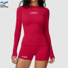 Custom Long Sleeve Sports Top | Slim Fit Crew Neck Yoga Top for Women