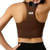 Custom Back Pocket Yoga Tank Top | Racerback Cropped Workout Vest for Women