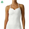 Custom Ruched Halter Yoga Tank Top | Sweetheart Neck Workout Vest for Women
