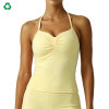 Custom Ruched Halter Yoga Tank Top | Sweetheart Neck Workout Vest for Women