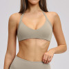 Custom Halter Neck Yoga Bra | V-Neck Adjustable Sports Bra for Women