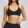 Custom Halter Neck Yoga Bra | V-Neck Adjustable Sports Bra for Women