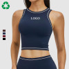 Custom Contrast Trim Racerback Yoga Tank Top | Cropped Workout Vest for Women