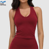 Custom Racerback V-Neck Yoga Vest | Cropped Workout Tank Top