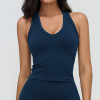 Custom Racerback V-Neck Yoga Vest | Cropped Workout Tank Top