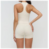 Custom Racerback V-Neck Yoga Vest | Cropped Workout Tank Top