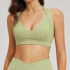 Custom V-Neck Halter Yoga Bra | Supportive Workout Sports Bra