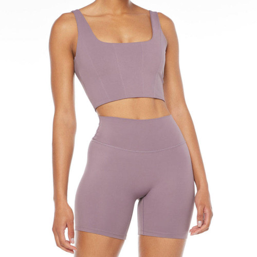 Custom Women's Workout 2-Piece Yoga Set | Sports Bra & Biker Shorts