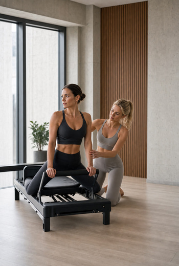 easemotion women's Pilates activewear sets with sports bras and high-waisted leggings