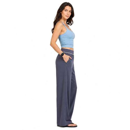 Custom Wide Leg Yoga Pants — Sustainable High Waist Soft Stretch Lounge Trousers | Easemotion