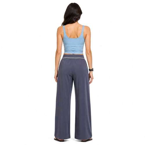 Custom Wide Leg Yoga Pants — Sustainable High Waist Soft Stretch Lounge Trousers | Easemotion