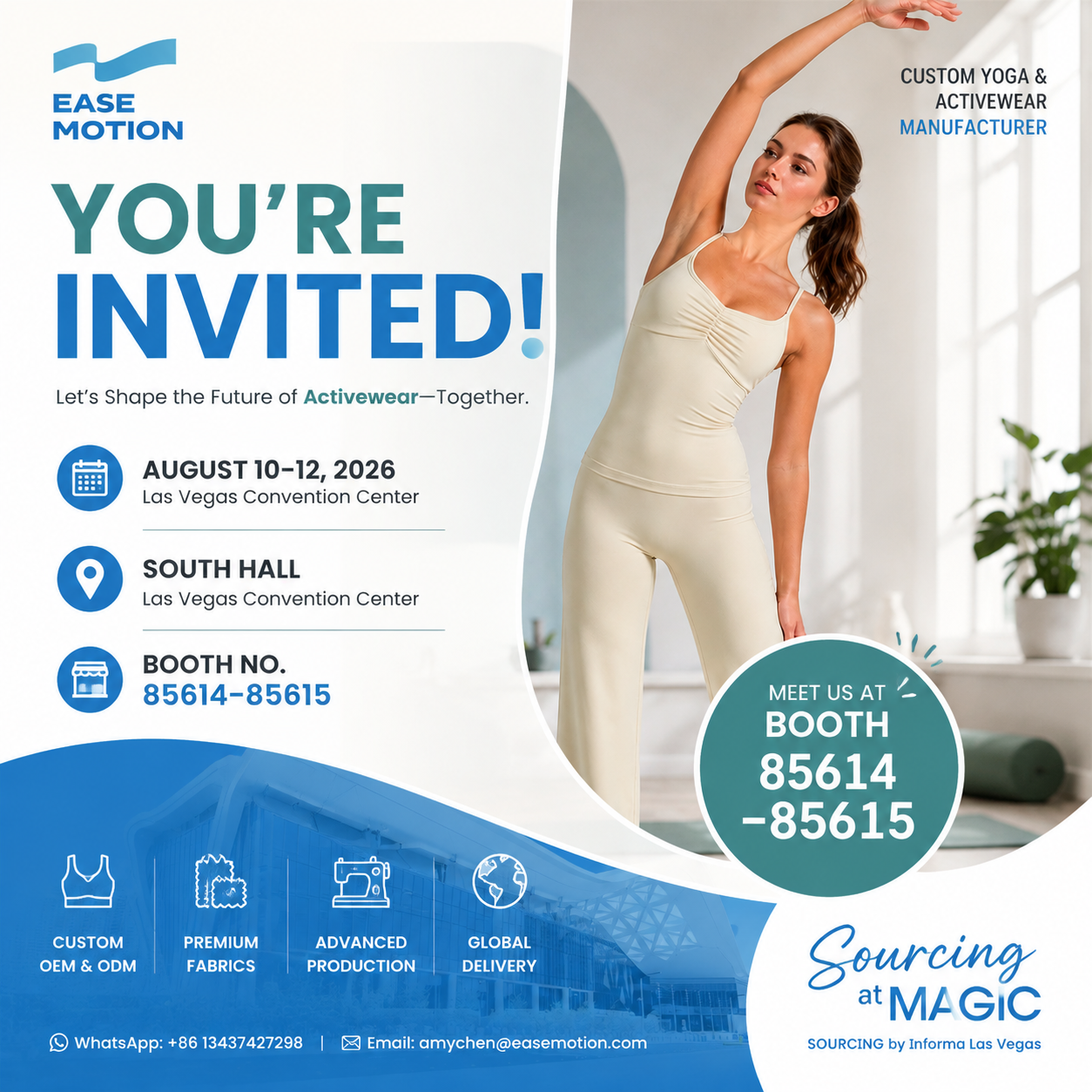 Easemotion invitation to SOURCING at MAGIC Las Vegas 2026, Booth 85614–85615