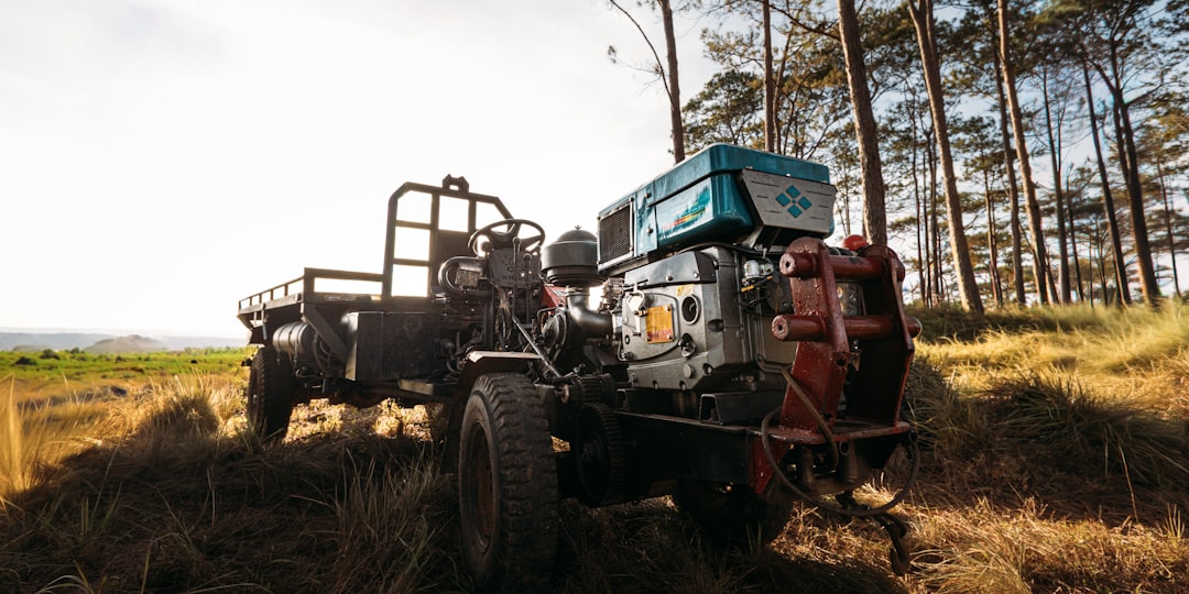 A smaller, portable generator on a farm