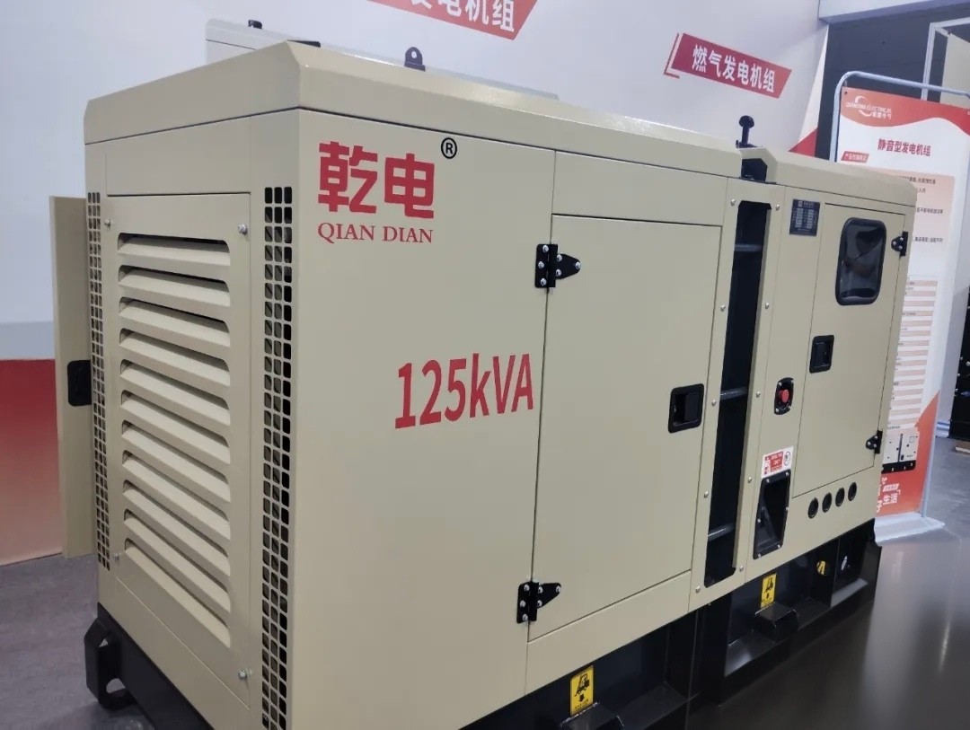 125 kVA silent diesel generator set on display at CIDEE 2026 in Shijiazhuang