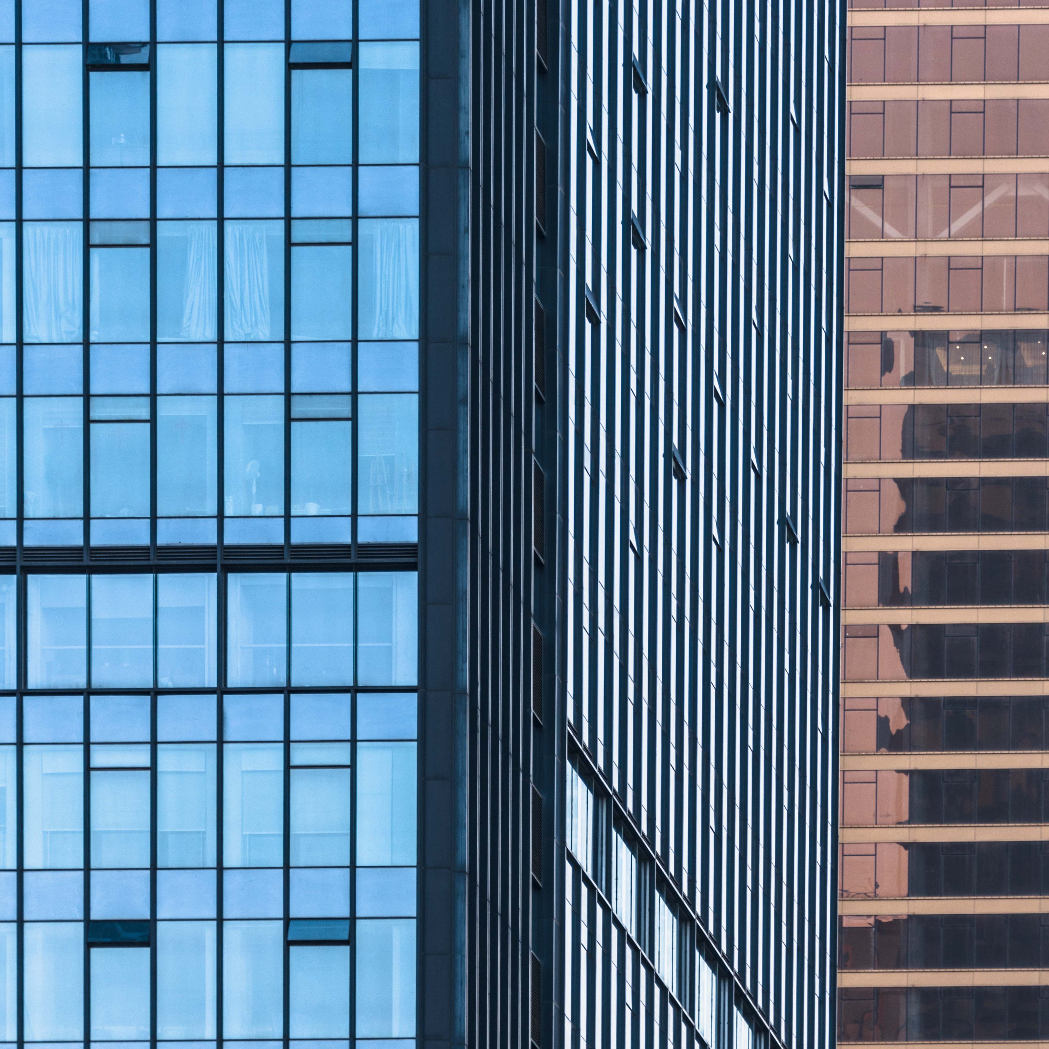 Aluminum glass curtain wall facade