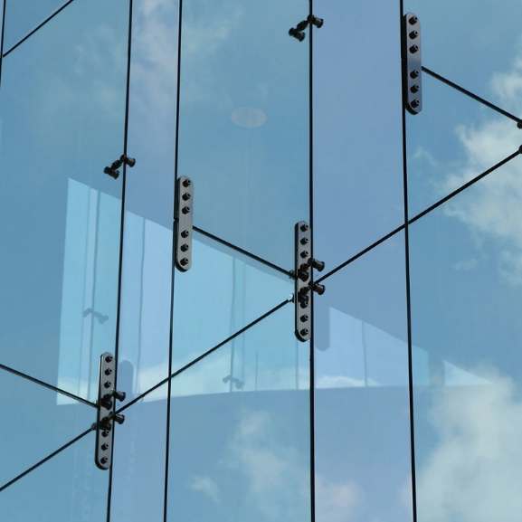 Aluminum glass curtain wall facade