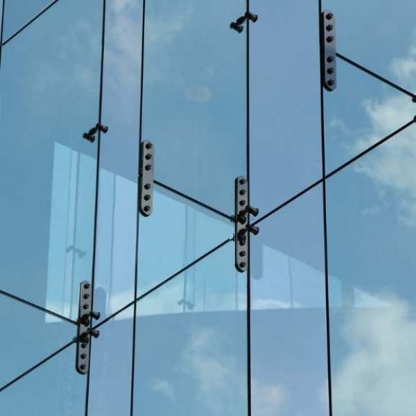Glass fin curtain wall system Structural Glass Support System China Manufacturer