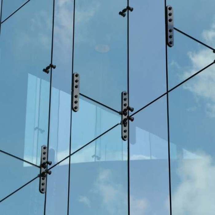Glass fin curtain wall system Structural Glass Support System China Manufacturer